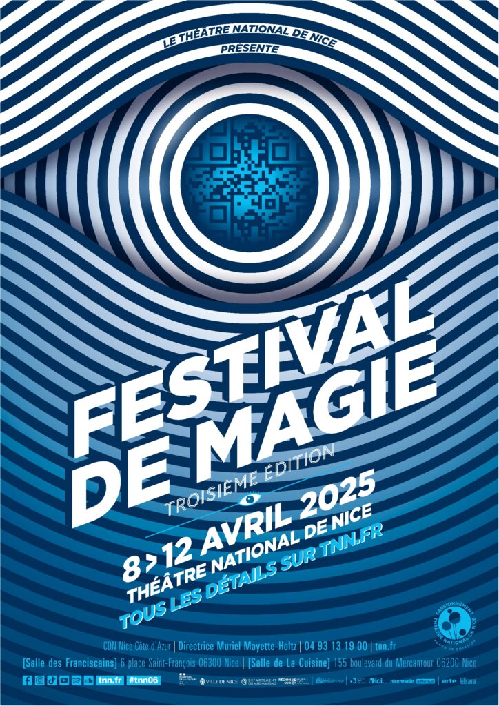 affiche festival de magie TNN un oeil entouré de lignes