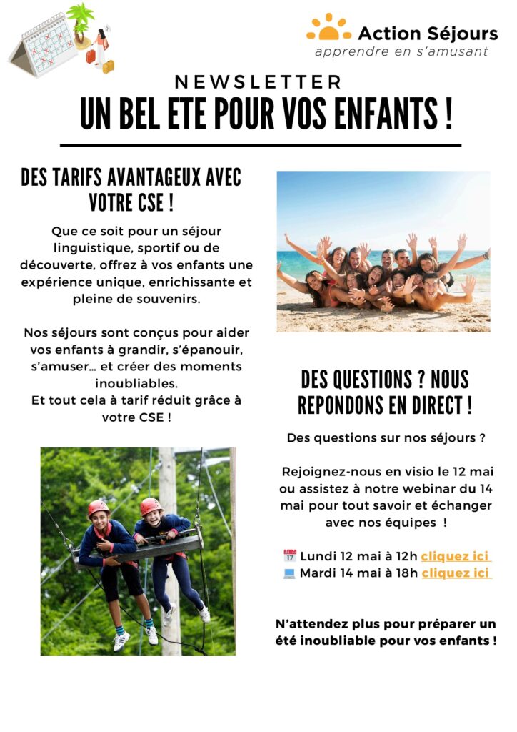 images d enfants en colonie - tel pour reserver